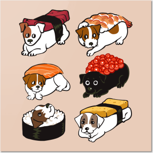 Sushi Jack Russell Terrier Posters and Art